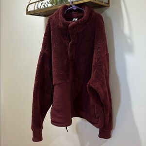 All in Motion Maroon Sherpa Sweatshirt